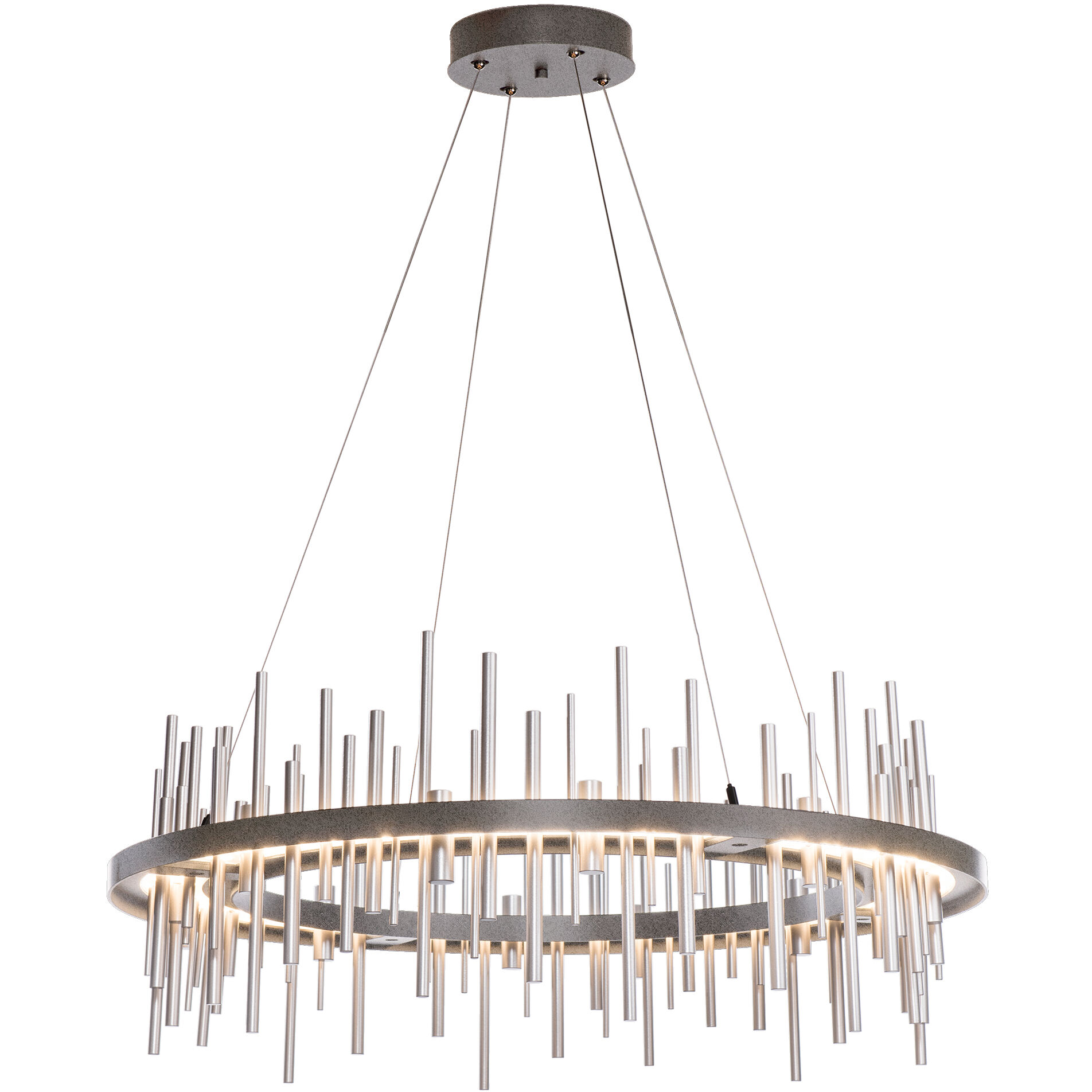 Cityscape LED 38 inch Natural Iron and Sterling Pendant Ceiling Light in Natural Iron/Sterling, Circular