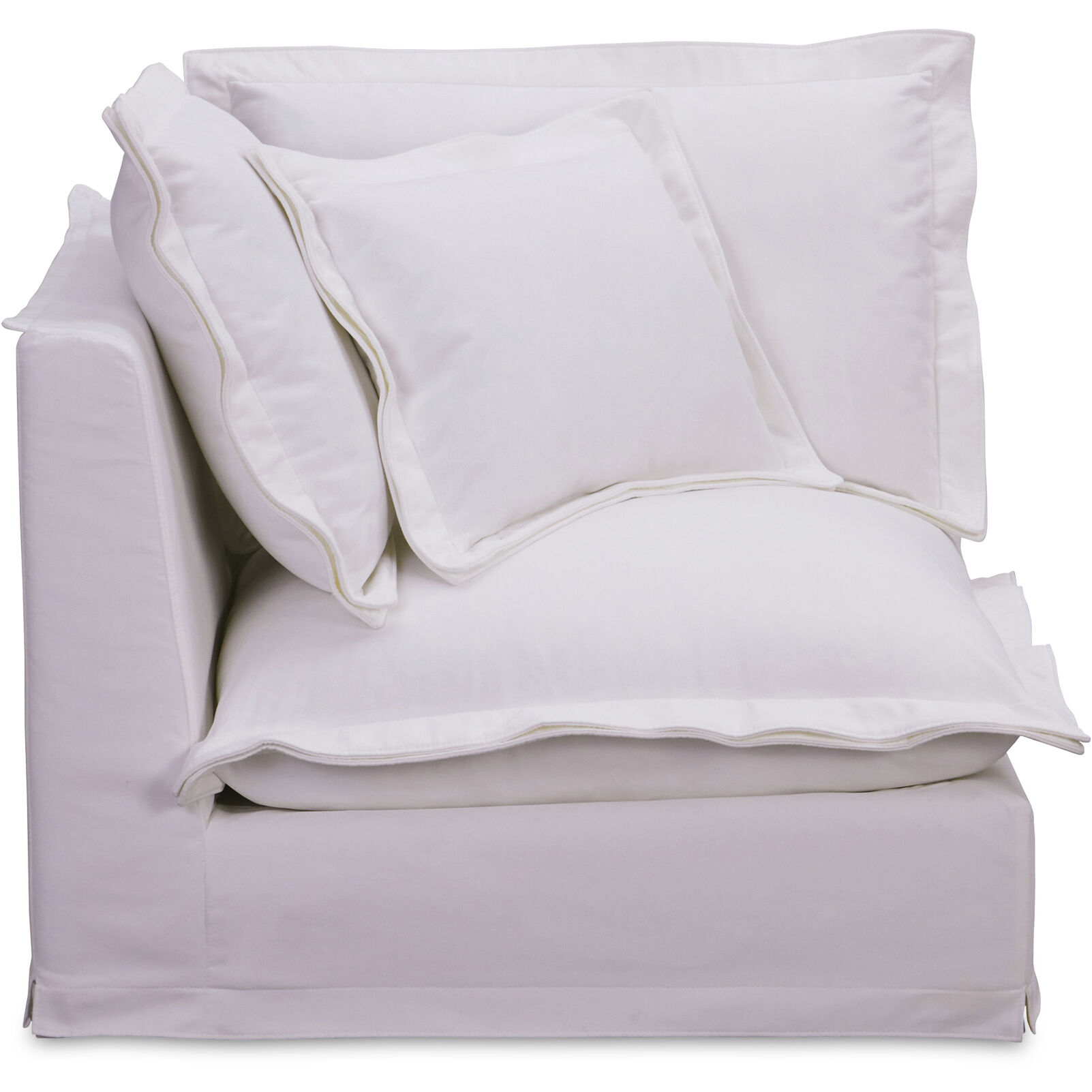 Olivia White Corner Chair