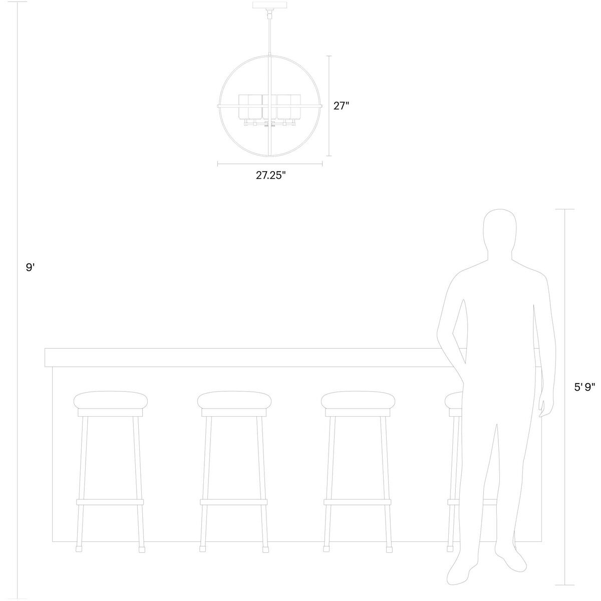 Alturas 5 Light 27.25 inch Brushed Oil Rubbed Bronze Chandelier Ceiling Light