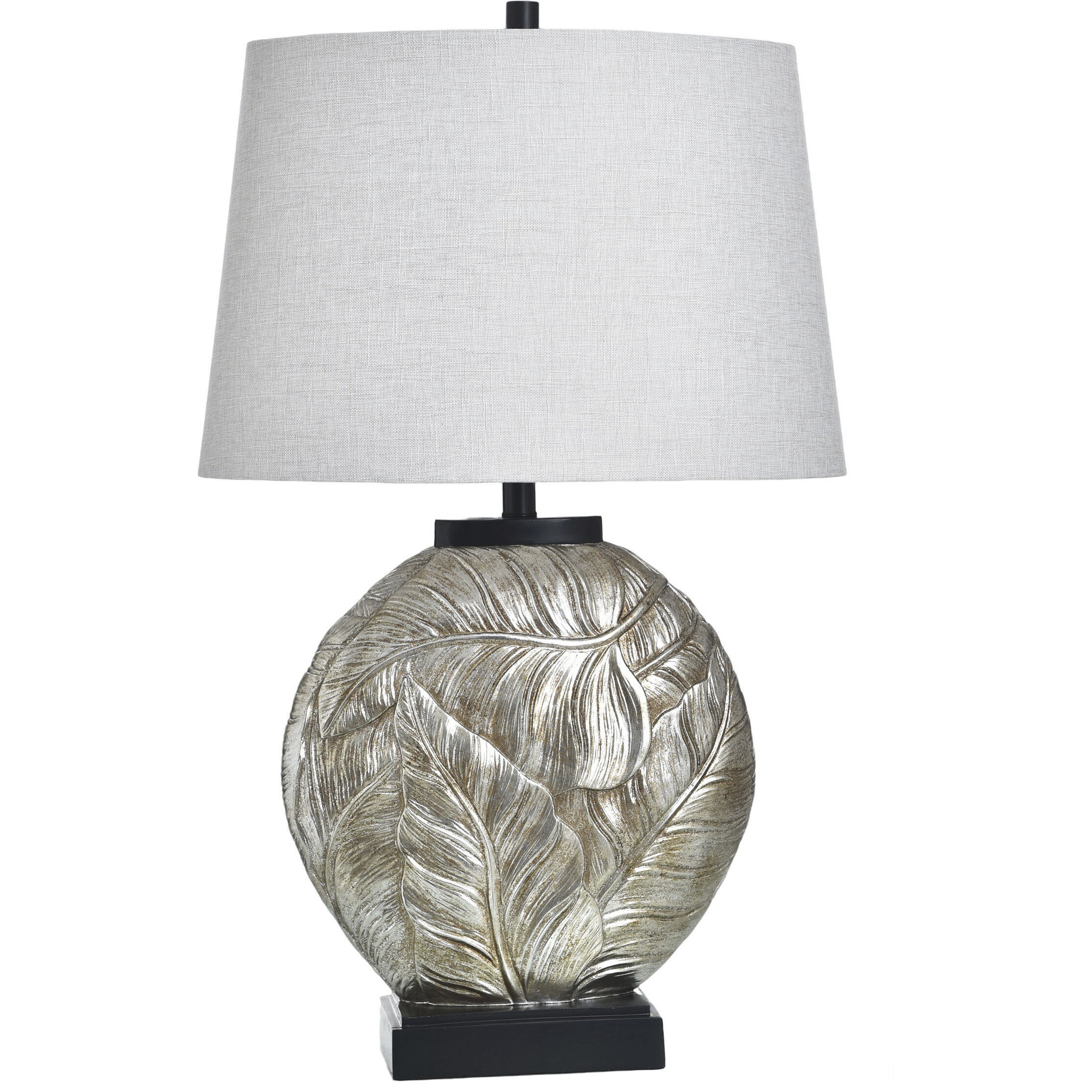 Poly 31 inch 100 watt Pozega Silver Table Lamp Portable Light