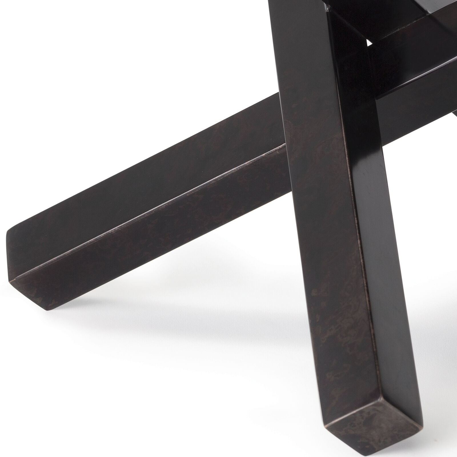 Intersecting 12.75 X 9 inch Sculpture in Blackened Zinc