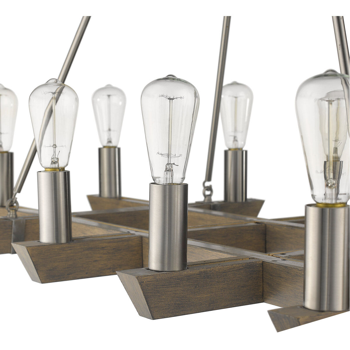 Finnick 12 Light 48 inch Satin Nickel Chandelier Ceiling Light