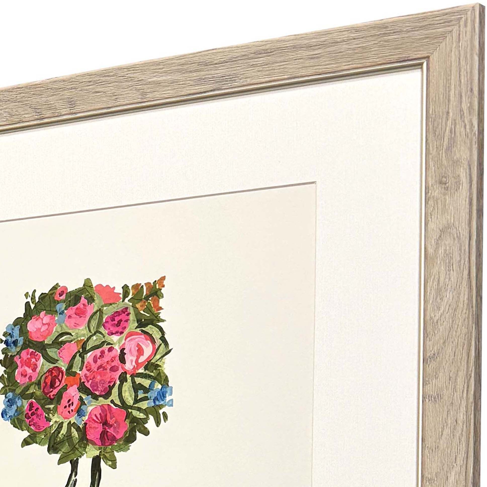 Imaginary Topiary Blue and Green and Pink and Yellow Framed Art, Propac