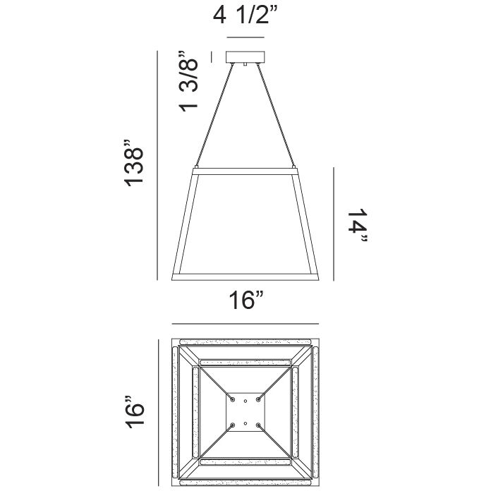 Carlington LED 16 inch Matte White Chandelier Ceiling Light