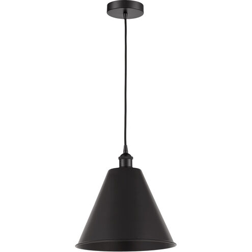 Edison Cone LED 12 inch Matte Black Mini Pendant Ceiling Light