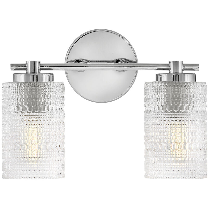 Mabel 2 Light 14 inch Chrome Bath Light Wall Light