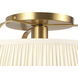 Alora Mood Scout 1 Light 13.25 inch Brushed Gold and White Linen Semi-Flush Mount Ceiling Light