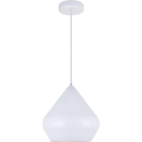 Axiom 1 Light 10 inch White Pendant Ceiling Light