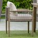 Borneo Weathered Dark Gray and Oyster White Outdoor Dining Chair