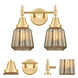 Caden LED 15 inch Satin Gold Bath Vanity Light Wall Light