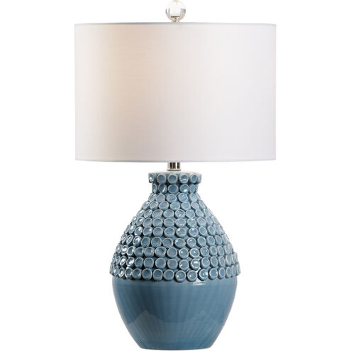Wildwood 27 inch 100 watt Blue Glaze Table Lamp Portable Light