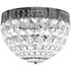 Petit Crystal 3 Light 8 inch Polished Silver Close to Ceiling Ceiling Light