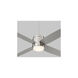 Oslo 52 inch Polished Nickel with Silver Blades Indoor Fan, Light Kit Sold Separately