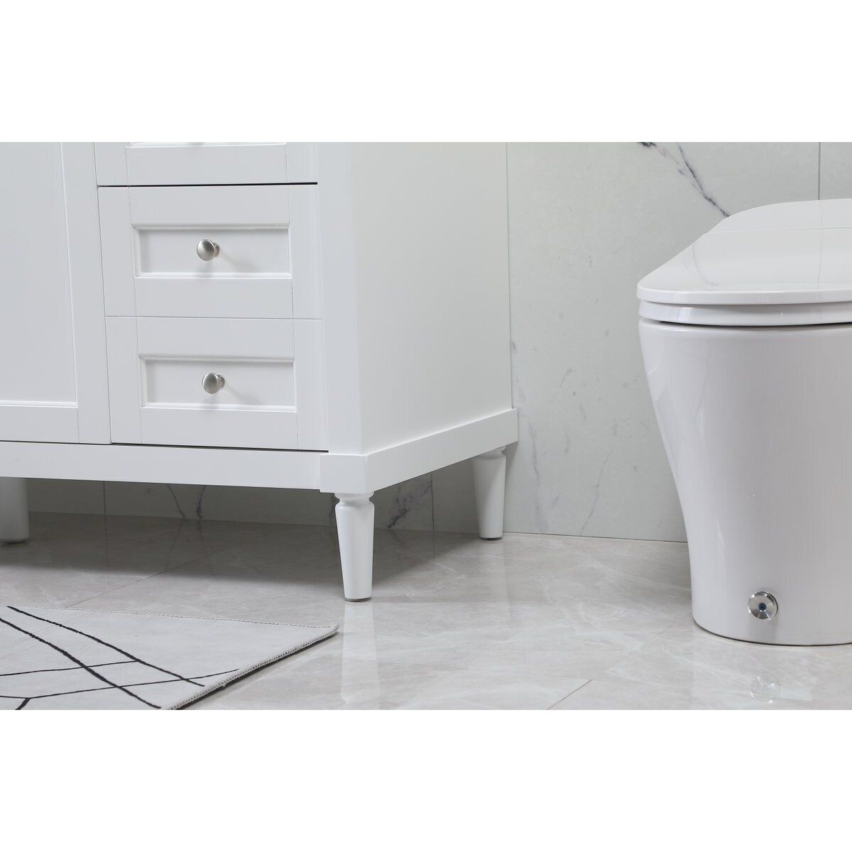 Bennett 60 X 21 X 35 inch White Vanity Sink Set