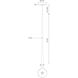 Taper LED 1.25 inch White Pendant Ceiling Light