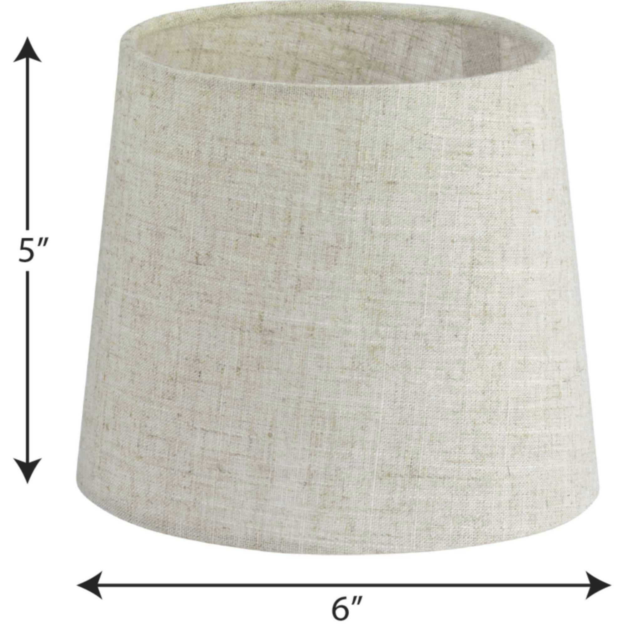 Accessory Shade Flax Linen 6 inch Chandelier Shade