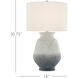 Cazalet 30.75 inch 150 watt Ash Ivory and Blue and Black Table Lamp Portable Light