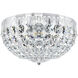 Petit Crystal 4 Light 10 inch Polished Silver Flush Mount Ceiling Light in Spectra