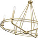 Jody 6 Light 32.5 inch Vintage Brass Chandelier Ceiling Light