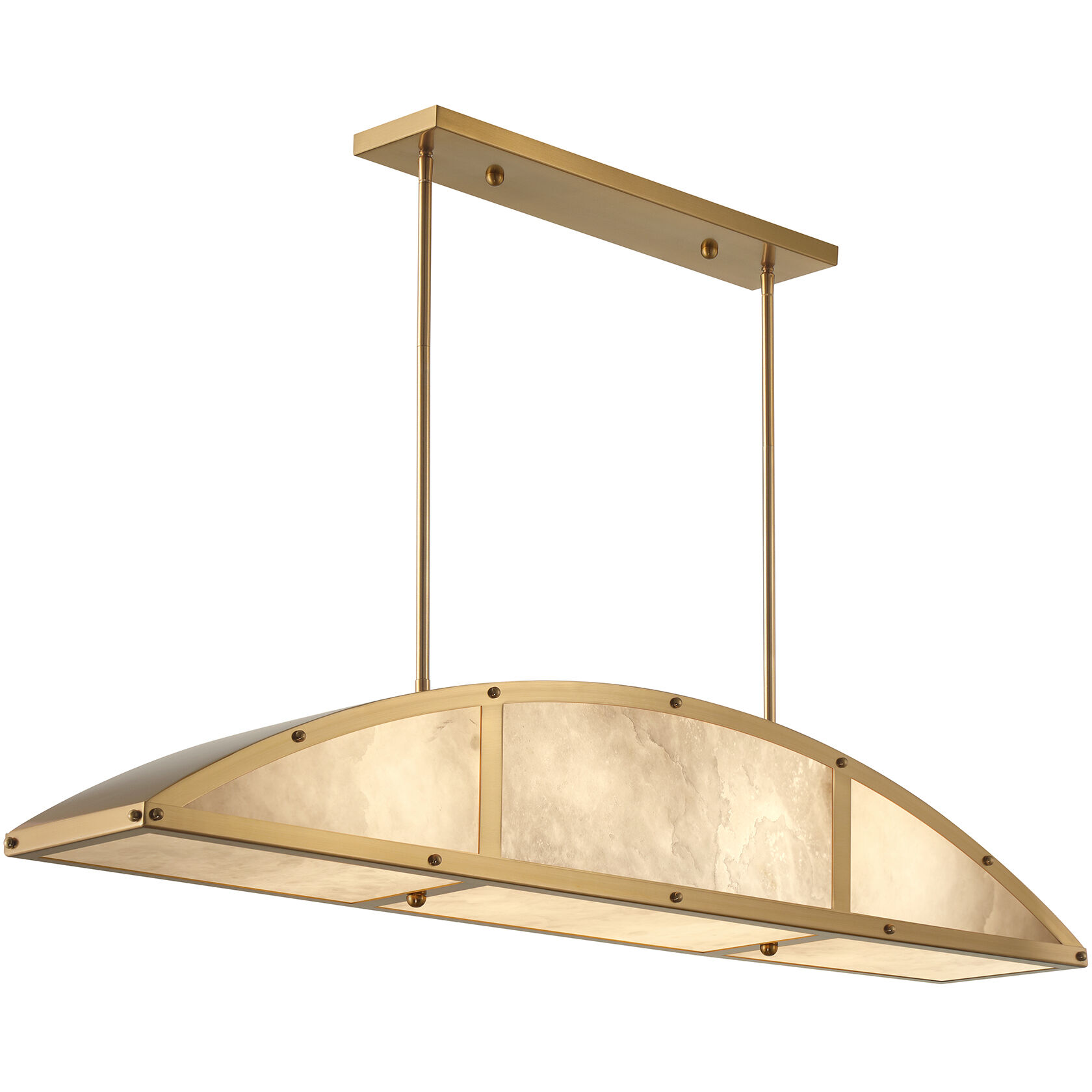 Legacy 4 Light 46 inch Warm Brass Linear Chandelier Ceiling Light