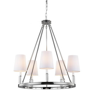Golly 5 Light 28 inch Polished Nickel Chandelier Ceiling Light