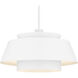 Lumi 3 Light 24 inch Matte White Pendant Ceiling Light, Large