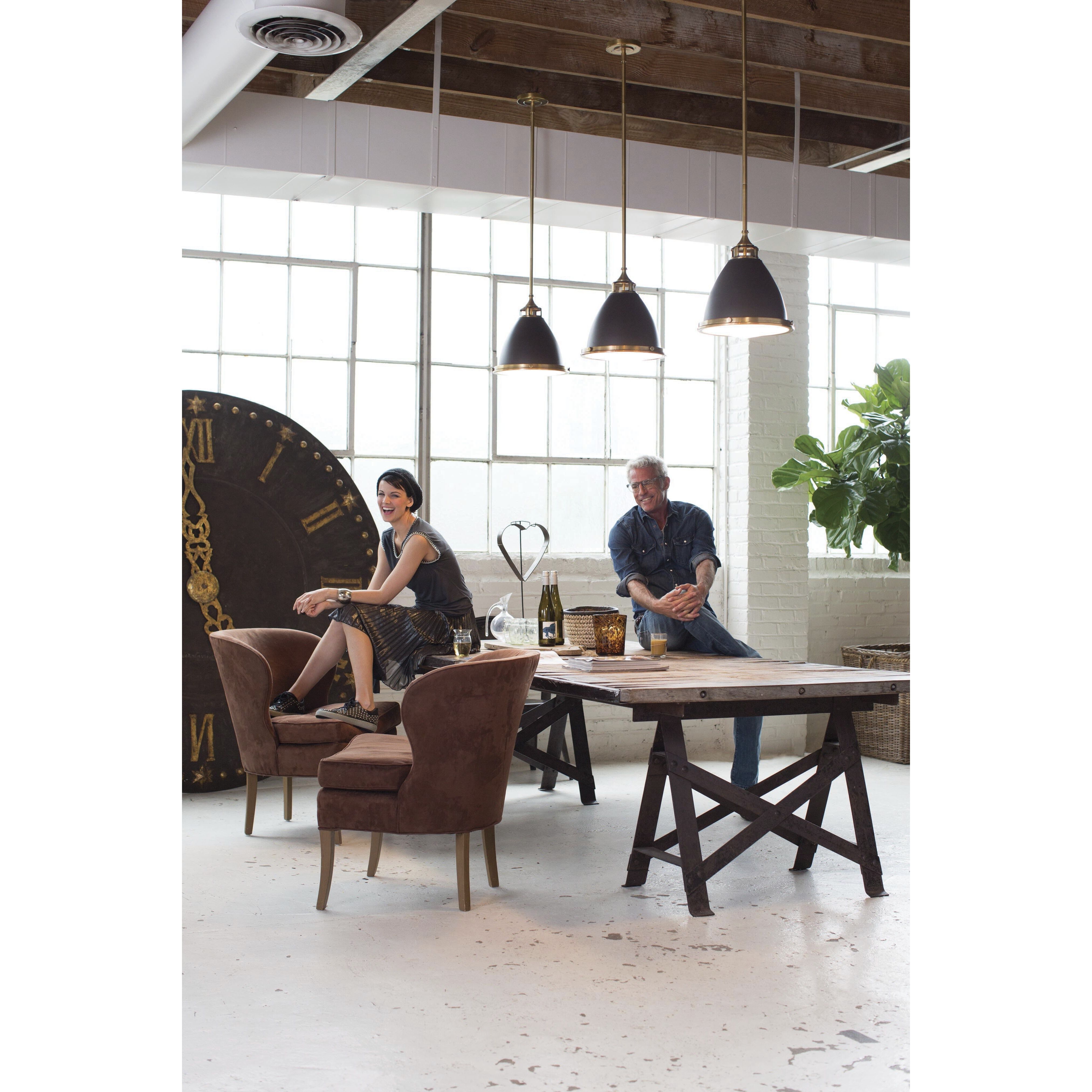 Amelia 1 Light 12.75 inch Buckeye Bronze with Heritage Brass Indoor Mini Pendant Ceiling Light