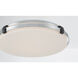 Arclume LED 18.75 inch Chrome and Dark Matte Black Flush Mount Ceiling Light