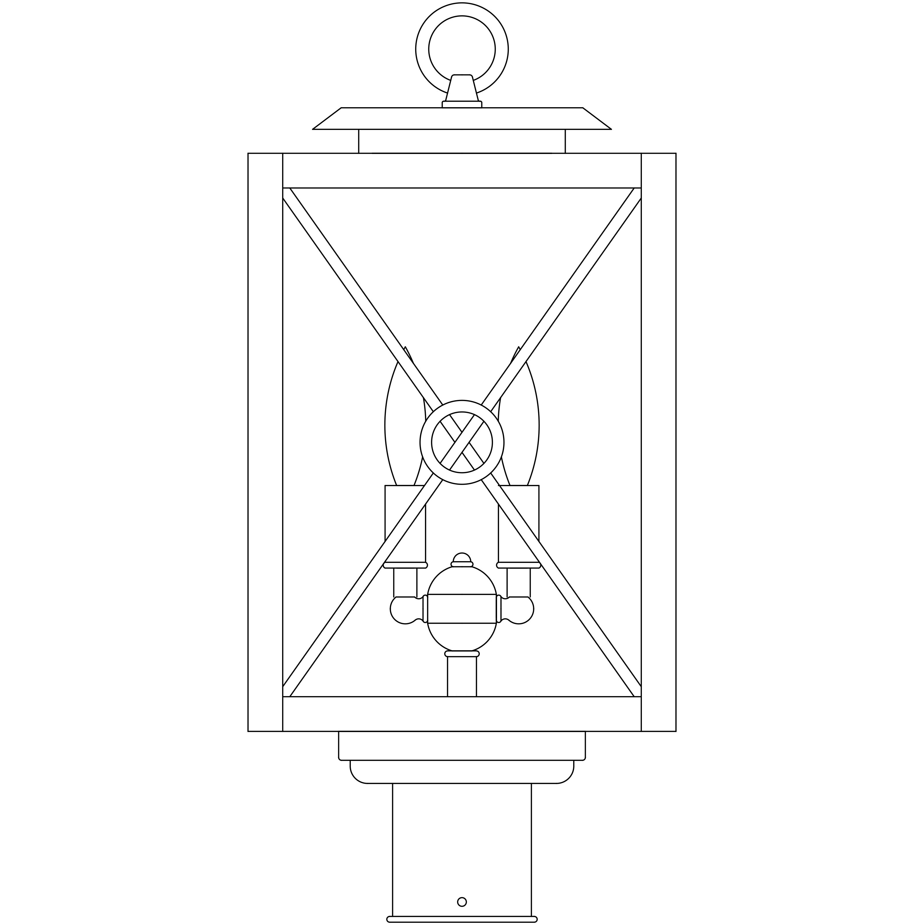 Exeter 2 Light 15.5 inch Verdigris Patina Post Mount in White Opalescent