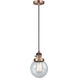 Franklin Restoration Beacon LED 6 inch Antique Copper Mini Pendant Ceiling Light in Seedy