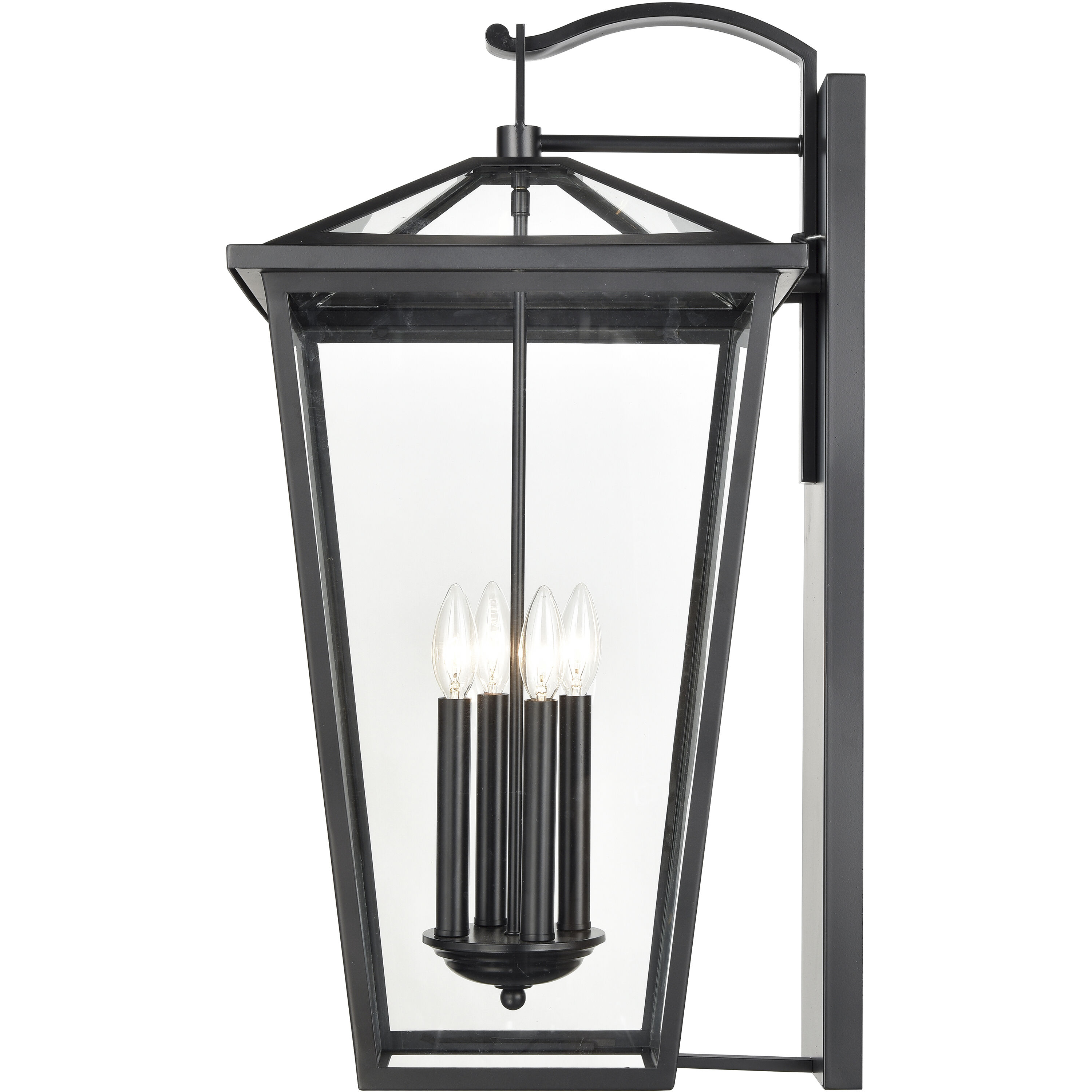 Main Street 4 Light 28 inch Black Outdoor Wall Sconce