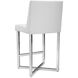 Howard 37.25 inch Stainless Steel / White Counter Stool