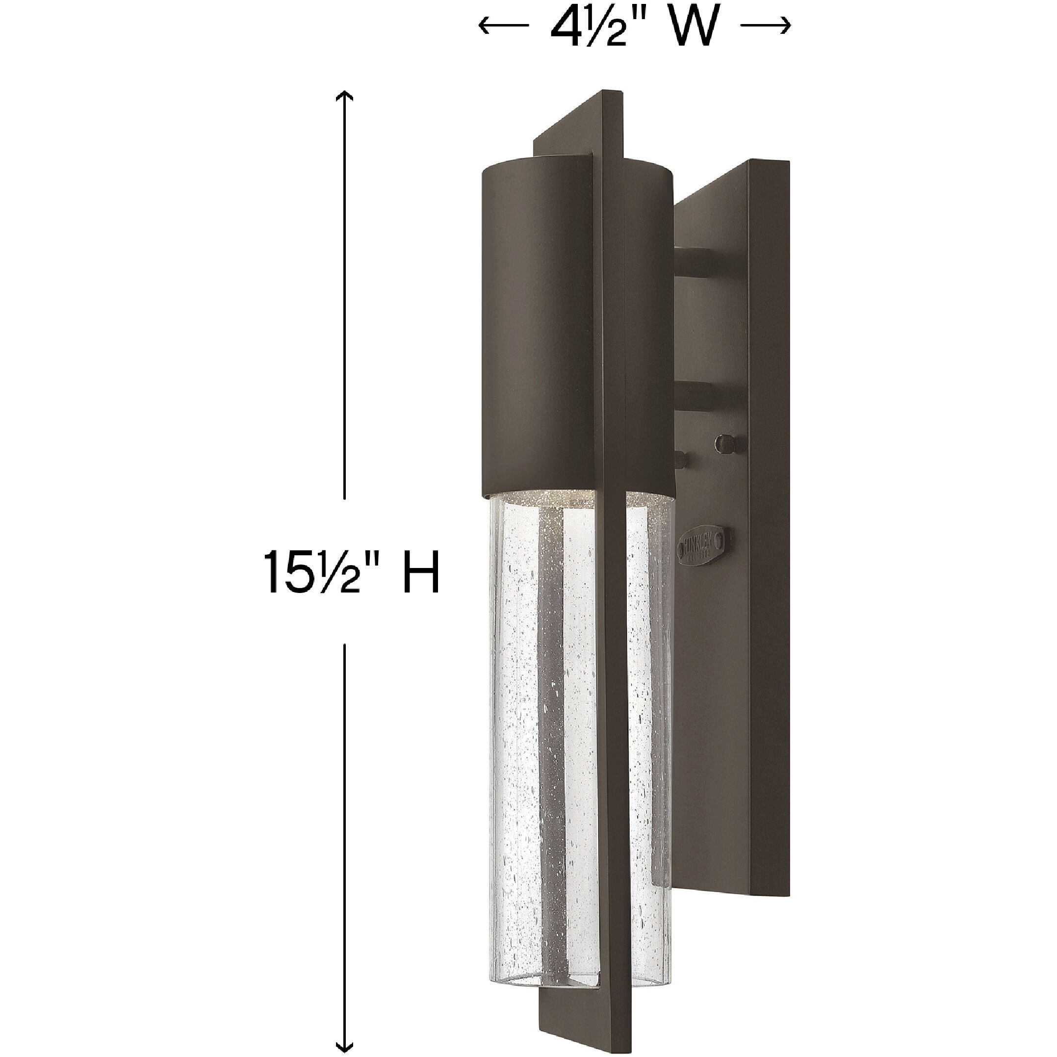 Shelter Outdoor Wall Mount Lantern in Buckeye Bronze, Non-LED