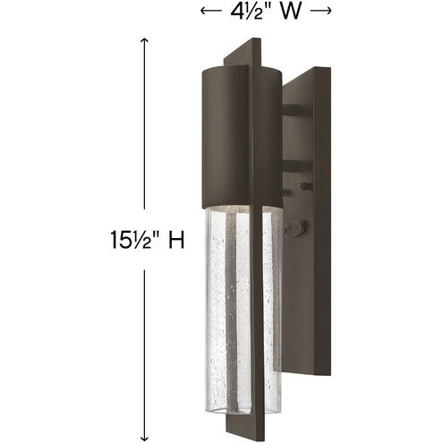 Shelter Outdoor Wall Mount Lantern in Buckeye Bronze, Non-LED