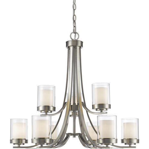 Willow 9 Light 31.25 inch Brushed Nickel Chandelier Ceiling Light