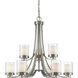 Willow 9 Light 31.25 inch Brushed Nickel Chandelier Ceiling Light
