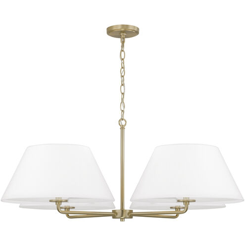 Parson 4 Light 39.25 inch Matte Brass Chandelier Ceiling Light