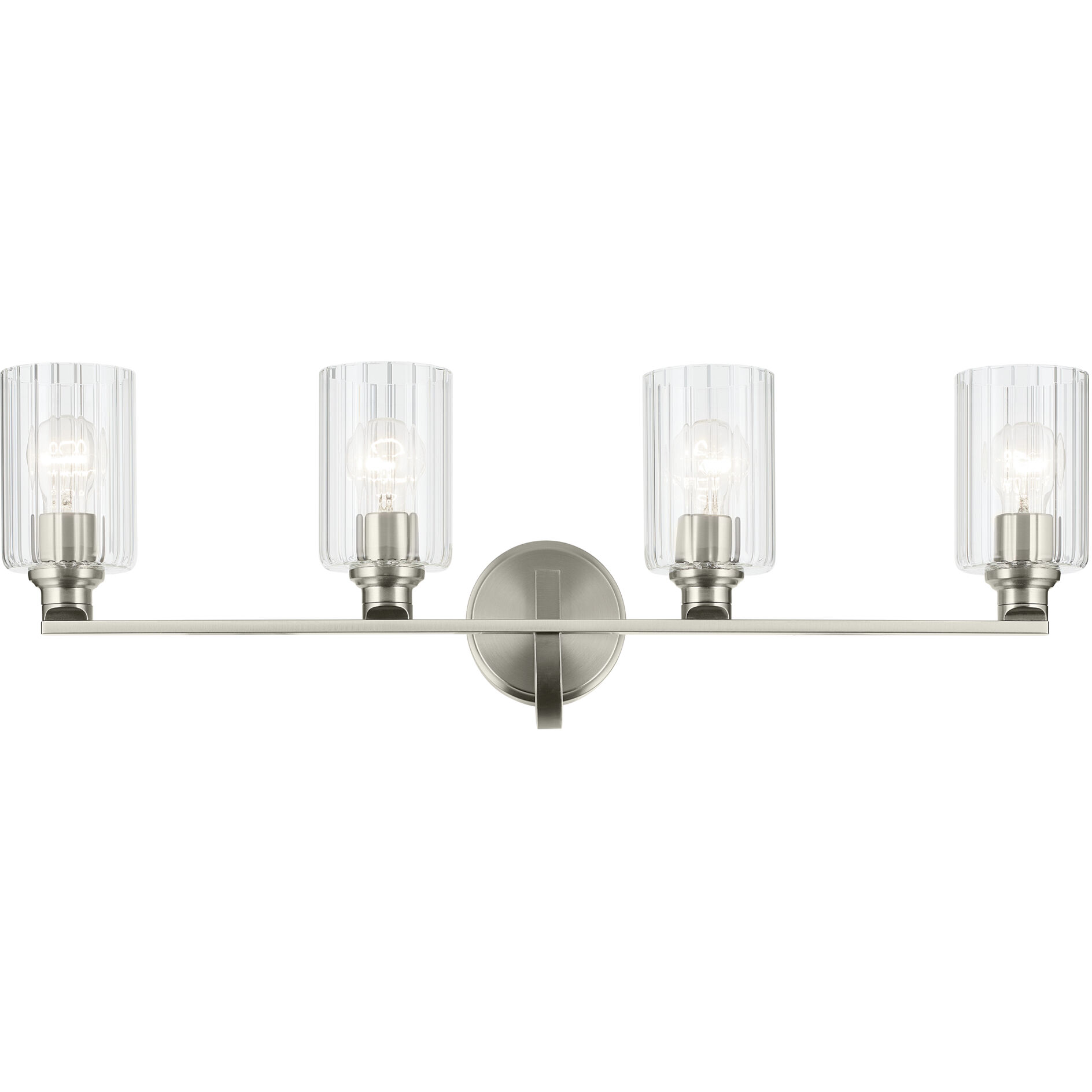 Gioe 4 Light 32.25 inch Brushed Nickel Vanity Light Wall Light