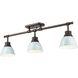 Yep Duncan 3 Light 35.38 inch Rubbed Bronze Semi-Flush Mount Ceiling Light in Seafoam