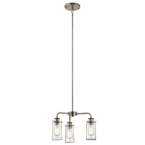 Braelyn 3 Light 18 inch Classic Pewter Chandelier/Semi Flush Ceiling Light