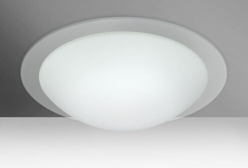 Ring 19 LED 19 inch Flush Mount Ceiling Light in White/Clear Ring Glass
