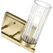 Iversen 2 Light 12.5 inch Vintage Brass Vanity Light Wall Light
