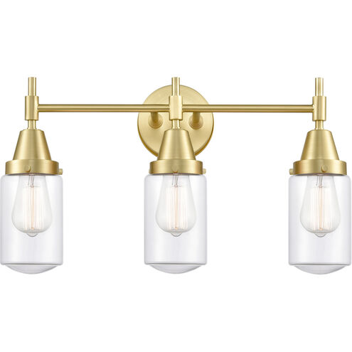 Caden LED 23 inch Satin Brass Bath Vanity Light Wall Light in Clear Glass