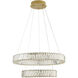 Golden Ratio 2 Light 23.6 inch Satin Gold Pendant Ceiling Light