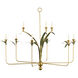 New Traditional 9 Light Spartina Gold and Palmetto Chandelier Ceiling Light