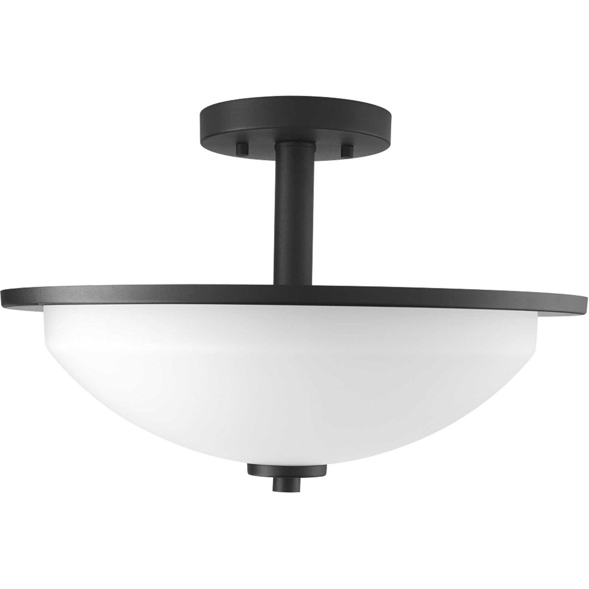 Replay 2 Light 14.75 inch Black Semi-Flush Mount Ceiling Light
