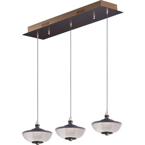 Bella LED 26.5 inch Bronze and Gold Linear Pendant Ceiling Light
