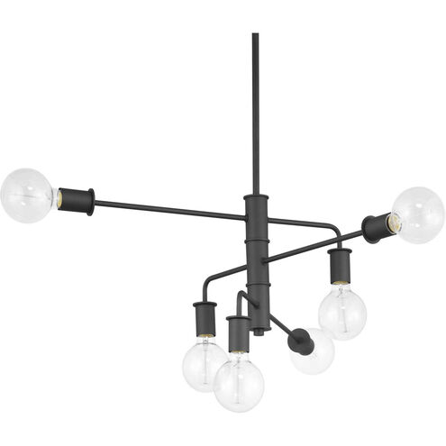 Calder 6 Light 30.5 inch Graphite Chandelier Ceiling Light, Design Series