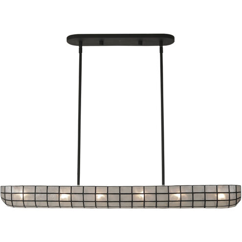 Sanibel Island Linear Ceiling Light in Matte Black
