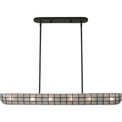 Sanibel 6 Light 44 inch Matte Black Island Light Ceiling Light